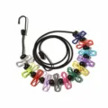 Portable travel clothesline 1.8M with 12 clips and buckles, windproof for indoor and outdoor. - 12 Clips Style With Buckle / Colorful