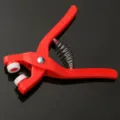 Plastic hand press plier tool for snap fasteners, red plastic handle with metal spring - One Pair of Plastic Pliers