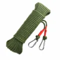 Army green nylon steel wire core utility rope for outdoor camping, clothesline and bundling. - 5 Meters / Army Green