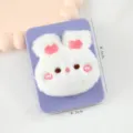 Portable cute cartoon rabbit makeup mirror folding cosmetic vanity mirror for girls - Purple Bunny