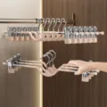 Home pants hanger with clips, non-mark skirt rack, strong grip clothing storage organizer. - 5 Pieces / Upgraded Cheese Apricot (Raised 4.5cm for Floor Clearance)
