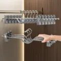 Multi-clip pants hanger home seamless skirt rack clothes organization heavy duty grey design 1pcs - 5 Pieces / Upgraded Premium Grey (Raised 4.5cm for Floor Clearance)