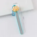 Cute cartoon cat paw nail file with chain, portable resin manicure sanding strip tool for home use. - Cute Paw / Blue