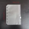 A6 6-ring clear PVC binder zipper storage pouch, bill and card organizer bag. - A7 Zipper Bag