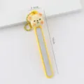 Cute resin nail file with bear design, portable mini manicure sanding strip for home use. - Teddy Bear / Yellow