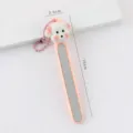 Cute cartoon resin nail file with chain portable manicure polishing tool for daily use - Dog / Orange