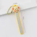 Cute cartoon resin nail file with hanging chain and polishing abrasive strip for manicure. - Dog / Yellow
