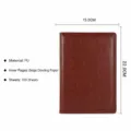 Quaderno A5 con copertina in pelle PU termovirante, 100 fogli di carta color crema per ufficio. - Tipo standard / A5 / Marrone