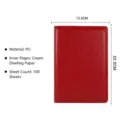 A5 Taccuino in Pelle PU Rossa Diario Aziendale Ufficio 100 Fogli Blocco Note Nuovo - Tipo standard / A5 / Rosso