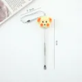 Simpatico cane cartone animato metallo pulisciorecchie con catenina di perle accessorio - Pulisci Orecchie / Stile Catena a Sfere / Bianco