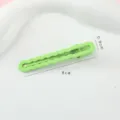Candy color metal wavy duckbill hair clip seamless fringe barrette 6cm light green accessory - Long Wavy - Green