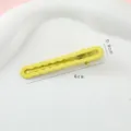 Yellow Wavy Metal Duckbill Hair Clip 6cm Cute Side Hairpin for Women Bangs Styling - Long Wavy - Yellow