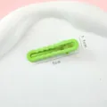 Green wavy metal duckbill hair clip, cute candy color side bangs hair accessory 5cm - Short Wavy - Green