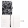Copertina quaderno ad anelli A5 jacquard nero pelle PU raccoglitore 6 anelli agenda planner - A5 / Jacquard classico nero A5