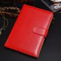 Rood leren zakennotitieboekje met magneetsluiting, A5 kantoordagboek en vergaderblok. - A5-notitieboekje (per stuk) / Rood