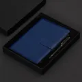 Stijlvol A5 blauw zakelijk notitieboek met gesp en pen in een luxe geschenkdoos set - A5 Geschenkset / Blauw