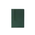 Taccuino aziendale verde scuro con porta penna, ideale per riunioni d'ufficio quotidiane. - B5 / Verde