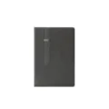 Dark grey business notebook with pen loop, hardcover journal for daily office use. - B5 / Gray