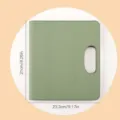 Raccoglitore per taccuino ad anelli in pelle PU verde chiaro con manico, agenda ufficio 21x23.3cm. - Verde matcha