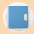Quaderno con copertina in pelle A5 blu con manico, agenda professionale per ufficio. - Teal