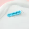 Candy color wavy duckbill hair clip, cute metal bangs side clip for daily styling and hair decor. - Short Wavy - Blue