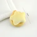 Portable Folding Airbag Comb Cute Star Plush Yellow Pocket Hairbrush Student Daily Use - Yellow Base Small Star