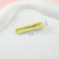 Candy color wavy duckbill hair clip for bangs and side hair styling, lightweight metal clip. - Short Wavy - Yellow