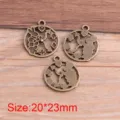 Colgantes de joyería DIY de aleación de bronce con bonitos diseños de animales y reloj, 20x23mm. - Bronce Antiguo