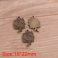 DIY dijes colgantes de reloj de conejo de aleación de bronce vintage para hacer joyas artesanales. - Bronce Antiguo