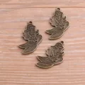 Colgantes de cola de sirena de bronce accesorios de joyería de aleación DIY lote de tres - Sirena / 16x30mm / Bronce Antiguo