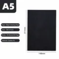 A5 Taccuino Nero Quaderno in Pelle PU Journal Agenda Ufficio Scrittura Cancelleria - A5 nero (grana liscia)