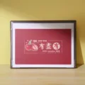 Calendario da scrivania 2025 tappetino mouse, semplice pratico sospeso piatto variante. - Tutto ciliegia (Standard)