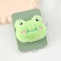 Cute cartoon plush frog makeup mirror portable pocket folding vanity mirror for girls. - Frog