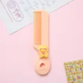 Joli petit peigne à cheveux pour enfants rose avec design de chat dessin animé jaune mignon. - Style Peigne Chat