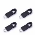 Replacement black large zipper pull repair kit, durable metal and plastic for coats bags boots 4pcs - Large (Set of 4) / Black
