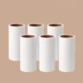 Lint roller refill 6 rolls 360 sheets sticky paper pet hair remover for clothes and bed. - Replacement Roll Paper / 6 Rolls Set / White