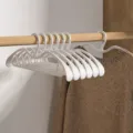 White plastic non-slip wide shoulder clothes hangers 10-pack, short neck space saving closet - Wide Shoulder Short Neck Style / 10 Pieces/Pack / White