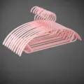 Household traceless clothes hangers anti-slip plastic garment rack pink coat support - Upgraded Non-Slip Hook Style / 1 Piece / Sakura Pink