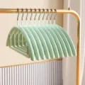 Ergonomic non-slip clothes hangers in green, durable thickened design for seamless garment care. - 1 Piece / Morning Mist Green