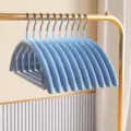 Sky blue seamless clothes hangers anti-shoulder bump coat hanger home drying organizer 1pcs - 1 Piece / Sky Blue