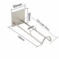 Roestvrij Stalen Kledinghanger Organizer Wandrek Ruimtebesparende Opslaghouder Zilver Variant - Kort Clip Organizer Rek