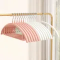 Antislip kledinghangers brede schouder dikke plastic kledinghanger voor thuisgebruik - 10 stuks / Melkwit en Mousse Roze