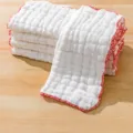 White 100% cotton kitchen cleaning dish cloths, thick absorbent household kitchen towels, 6 pack. - 6-Pack 35x35cm / White