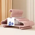 Roze verdikte antislip kledinghangers met papieren verpakking, duurzaam kledingrek thuis. - 45cm / Roze