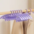 Purple multi-functional underwear hanger with clips, non-slip seamless design for drying bra. - 5 Pieces/Pack / Violet