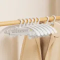 White Multi-functional Plastic Underwear Hanger with Multiple Clips and Non-slip Design - 5 Pieces/Pack / Ivory