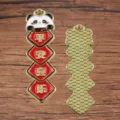Chinesischer Stil Panda Legierung Anhänger DIY Schmuck Zubehör für Halskette Armband. - Panda-Stil (3) / 12x40mm