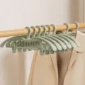 Green multi-functional underwear hanger with clips non-slip clothes drying rack variant - 5 Pieces/Pack / Celadon Green
