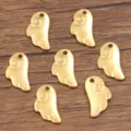 Gold cloud wing metal charms, 9x17mm DIY alloy jewelry pendants for bracelets and necklaces - Gold