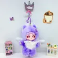 Llavero colgante de felpa de unicornio esponjoso, dije de bolso morado macaron para niñas. - Púrpura